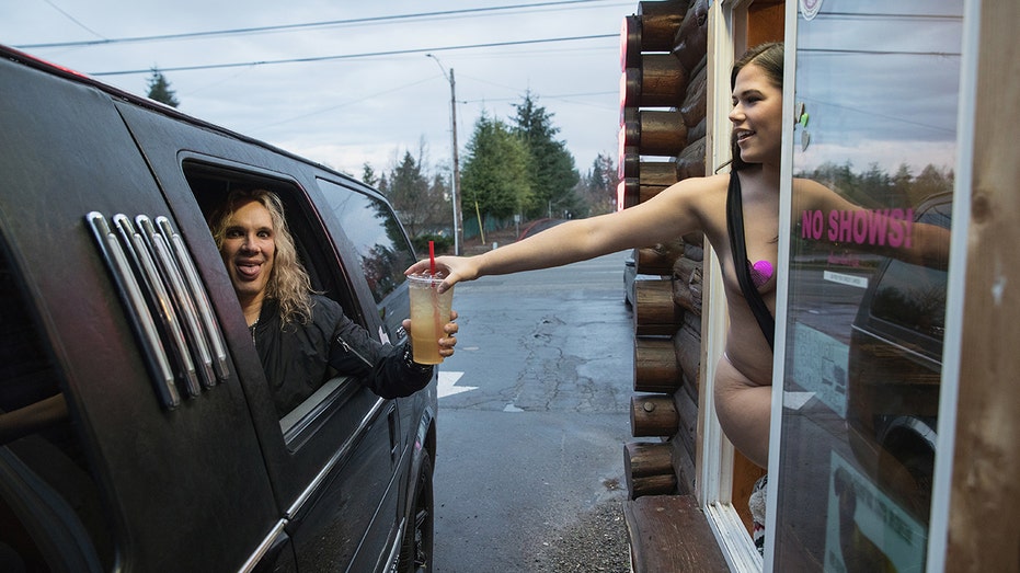 Hillbilly Hotties coffee stand seen in Everett, Washington